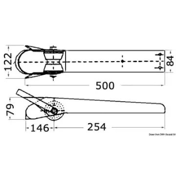 Osculati - Satin SS bow roller 500 mm - 01.119.94 product image