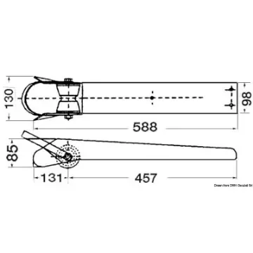 Osculati - Satin SS bow roller 588 mm - 01.119.95 product image