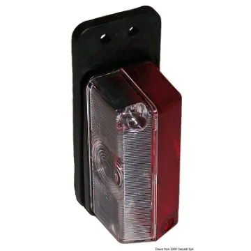 Osculati - Clearance light rubber base white/red - 02.022.02 product image