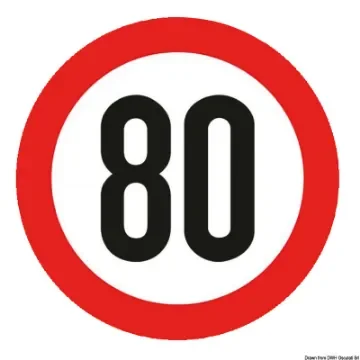 Osculati - Type-approved self-adhesive speed disc 80 Km/h - 02.023.41 product image