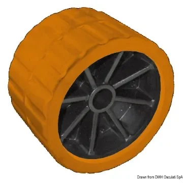 Osculati - Central roller, orange 75 mm &amp;#216; hole 15 mm - 02.029.04 product image