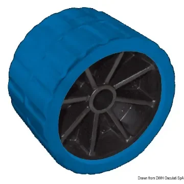 Osculati - Side roller, blue 75 mm &amp;#216; hole 15 mm - 02.029.06 product image