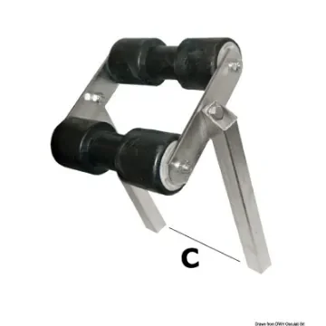 Osculati - Central swinging roller pipe section 30 x 30 mm - 02.030.30 product image