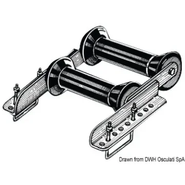 Osculati - Rear swinging double roller 60 mm - 02.040.69 product image
