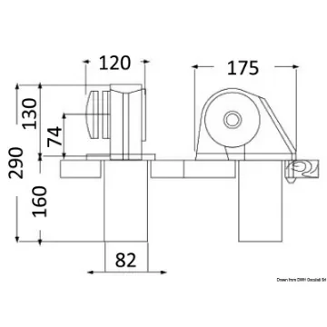 Osculati - Italwinch Obi windlass 700 W - 12 V without drum 8 mm gypsy - 02.408.03 product image