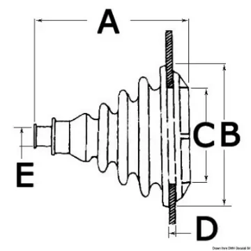 Osculati - Fairlead bellow, black rubber - 03.412.00 product image