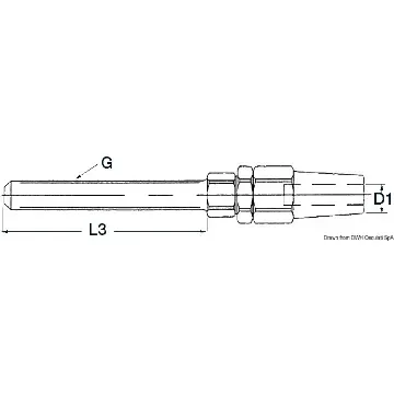 Osculati - SS terminal for tensioners &amp;#216; 3 mm - 05.004.06 product image