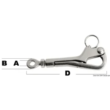 Osculati - Pelican hook shackle for openable guardrails - 05.146.00 product image