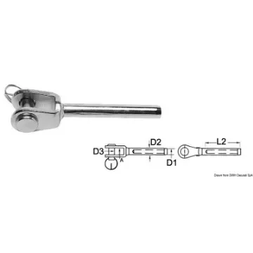 Osculati - Fork terminal AISI 316 &amp;#216; 10 mm - 05.191.10 product image