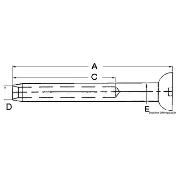 Press-fitting cable terminals with ball head, made of AISI 316 stainless steel product image