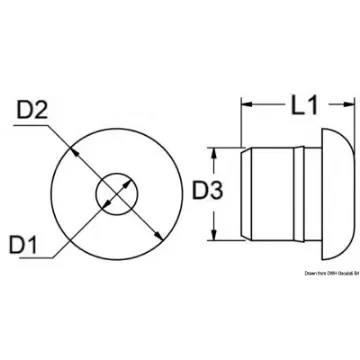 Osculati - Nylon sleeve for &amp;#216; 10-mm bores - 05.231.00 product image