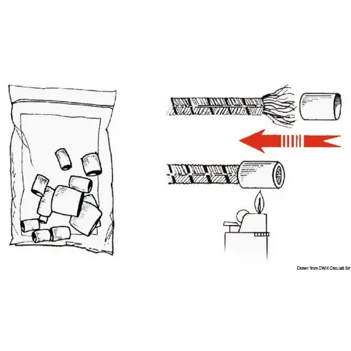 Osculati - Heat-shrinkable white plastic terminals for lines - 06.202.00 product image