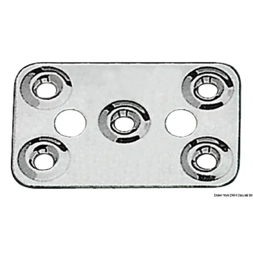 Osculati - Plate for belt fixing 62 x 40 mm - 06.709.02 product image