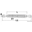 Osculati - Turnbuckle 2 eyes AISI 316 6 mm - 07.193.06 product image