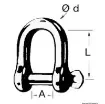 Osculati - Wide jaw SS shackle 8 mm - 08.325.08 product image