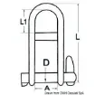 Osculati - Shackle w. captive locking pin AISI 316 8 mm - 08.763.08 product image