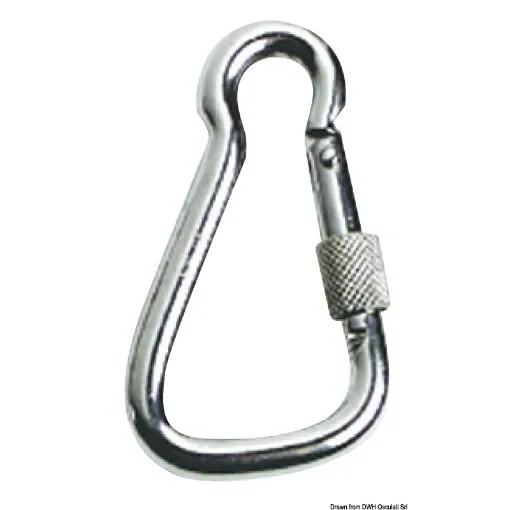 Osculati - Carabiner hook AISI 316 large w.safety tread 23 mm - 09.179.12 product image