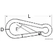 Osculati - Carabiner hook with flush closure AISI 316 5 mm - 09.190.05 product image