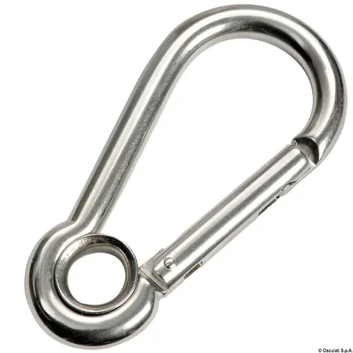 Osculati - Carabiner hook flush closure w. eye AISI 316 5 mm - 09.191.05 product image