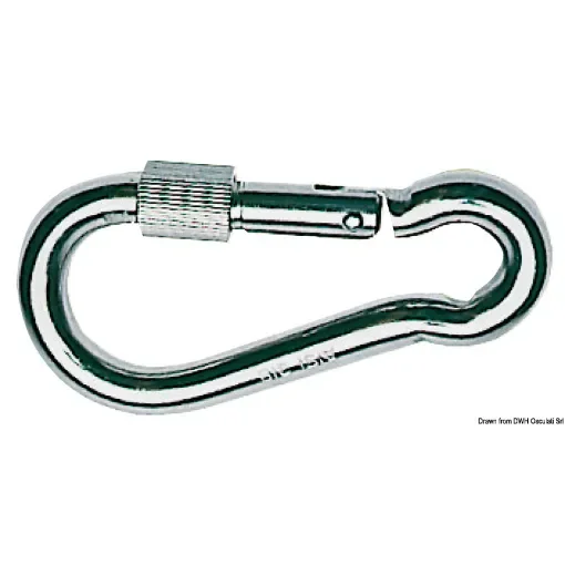 Osculati - Carabiner hook AISI 316 w/ring 100 mm - 09.195.10 product image