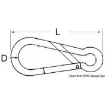 Osculati - Carabiner hook asymmetric opening AISI 316 80 mm - 09.590.08 product image