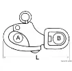 Osculati - Snap-shackle spinnaker swiv.eye AISI 316 87 mm - 09.845.90 product image