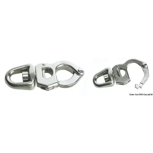 Snap-shackles for sheets, halyards and spinnakers, made of stainless steel product image