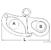 Osculati - Snap-shackle f. spinnaker AISI 316 52 mm - 09.945.50 product image