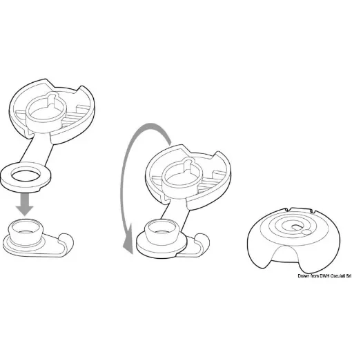 Osculati - 10 plastic caps for Q-SNAP snap fasteners - 10.300.17 product image