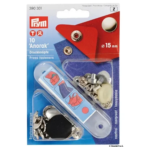 Snap fasteners made of chromed brass product image