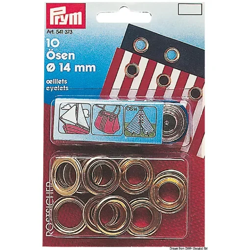 Osculati - N. 15 brass eyelets 11 mm - 10.372.11 product image