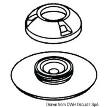 Osculati - Perfix female snap fastener for fabric, white - 10.448.01 product image