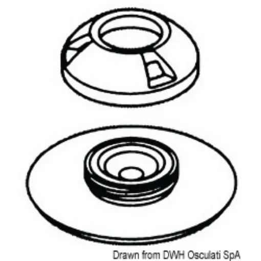 Osculati - Perfix female snap fastener for fabric, white - 10.448.01 product image