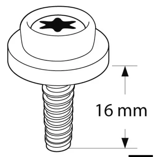 Osculati - CAF-COMPO universal screw stud long thread white - 10.501.11 product image