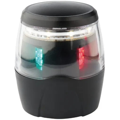 Osculati - 360&amp;#176; mast head + tricolour, black case - 11.065.01 product image