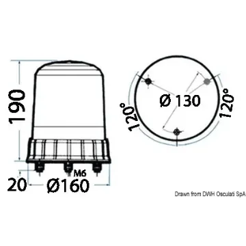Osculati - Blue colour light f. emergency vehicles 12/24 V - 11.096.12 product image