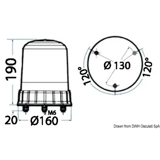 Osculati - Blue colour light f. emergency vehicles 12/24 V - 11.096.12 product image