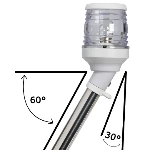 Osculati - 360&amp;#176; pole w/30&amp;#176; white light 60 cm - 11.140.22 product image