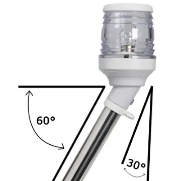 Osculati - 360&amp;#176; pull-out white pole light 30&amp;#176; on axis - 11.160.22 product image