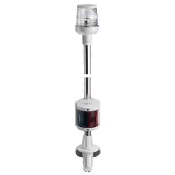 Classic pole with combined lights, made of stainless steel product image