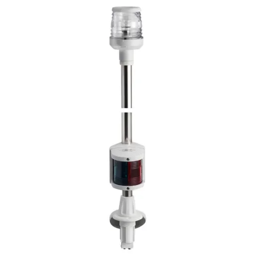 Classic pole with combined lights, made of stainless steel product image