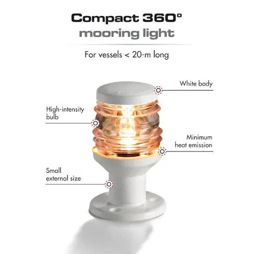 Osculati - Utility 88 black/360&amp;#176; mooring navigation light - 11.412.06 product image