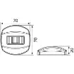 Osculati - NEMO LED navigation light -135&amp;#176; stern Blister vertical mounting - 11.470.04 product image