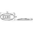 Osculati - NEMO LED navigation lights -left+right 112.5&amp;#176; Blister - recess mounting - 11.473.01 product image