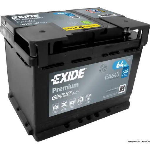 Osculati - Exide Premium starting battery 64 Ah - 12.404.02 product image