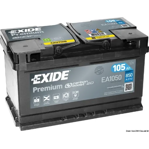 Osculati - Exide Premium starting battery 105 Ah - 12.404.05 product image