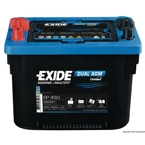 Osculati - Exide Maxxima services and starting battery 50 Ah - 12.406.03 product image