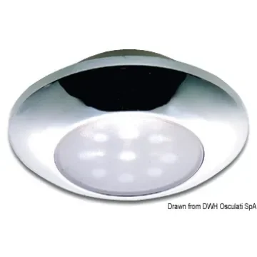 Osculati - Watertight chromed ceiling light, white LED light - 13.179.02 product image