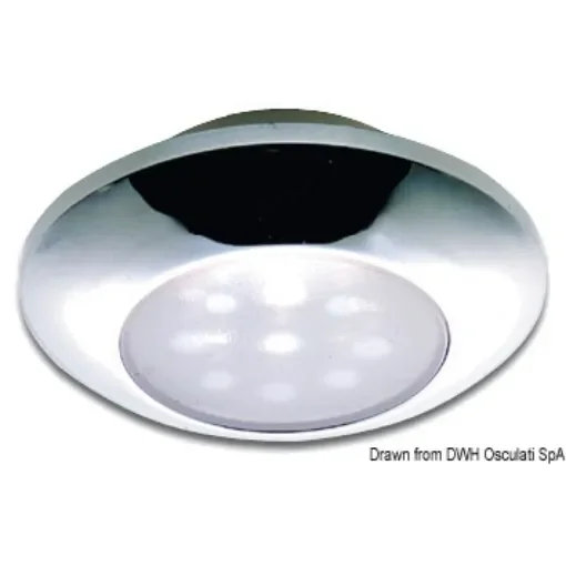 Osculati - Watertight chromed ceiling light, white LED light - 13.179.02 product image