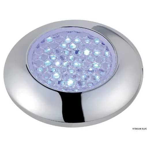 Osculati - Watertight chromed ceiling light, blue LED light - 13.179.22 product image